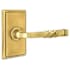Emtek Santa Fe Reversible Non-Turning Two-Sided Dummy Door Lever Set from the Designer Brass Collection French Antique