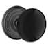 Emtek Ebony Porcelain Passage Knobset with Brass Rosette Flat Black