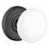 Emtek Ice White Porcelain Passage Door Knob Set Flat Black