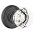 Emtek Old Town Clear Crystal Passage Knobset with Brass Rosette Flat Black