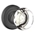 Emtek Georgetown Crystal Privacy Knobset with Brass Rosette Flat Black