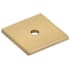 Emtek Art Deco 1-3/16 Inch Square Cabinet Knob Backplate Satin Brass