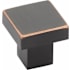 Emtek Hunter 1-1/4 Inch Square Cabinet Knob Oil Rubbed Bronze