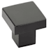 Emtek Hunter 1-1/4 Inch Square Cabinet Knob Flat Black