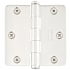 Emtek 3.5" x 3.5" Plain Bearing 5/8" Radius Corners Mortise Hinge - Pair of Hinges Polished Nickel