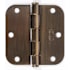 Emtek 3.5" x 3.5" Plain Bearing 5/8" Radius Corners Mortise Hinge - Pair of Hinges French Antique