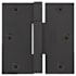 Emtek 3.5" x 3.5" Solid Brass Heavy Duty Square Corner Plain Bearing Door Hinge - Pair Flat Black