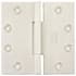 Emtek 4.5" x 4.5" Solid Brass Heavy Duty Square Corner Plain Bearing Door Hinge - Pair Satin Nickel