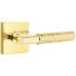 Emtek-C510HA-T-Bar Stem with Square Rose in Unlacquered Brass