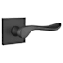Emtek Luzern Passage Door Lever Set from the Brass Modern Collection with the Concealed Screws Flat Black