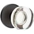 Emtek Modern Disc Crystal Passage Door Knobset with Brass Rosette with Concealed Screws Flat Black