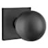 Emtek Orb Brass Modern Passage Door Knobset with the Concealed Screws Flat Black