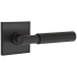 Emtek-C520FA-T-Bar Stem with Square Rose in Flat Black