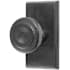 Emtek Butte Sandcast Bronze Passage Door Knobset with the Concealed Screws Flat Black