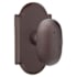 Emtek Sandcast Bronze Egg Passage Door Knobset with the Concealed Screws Deep Burgundy