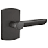 Emtek Aurora Sandcast Bronze Privacy Door Leverset with the Concealed Screws Flat Black