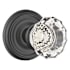 Emtek Astoria Clear Crystal Privacy Door Knobset with Brass Rosette and the Concealed Screws Flat Black