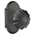 Emtek Melon Designer Brass Privacy Door Knobset with the Concealed Screws Flat Black