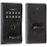 Emtek Single Cylinder Solid Brass Electronic Deadbolt from the Brass Modern Collection Flat Black