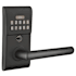 Emtek Single Cylinder Solid Brass Storeroom/Gate Function Electronic Leverset from the Brass Modern Collection Flat Black