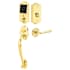 Emtek EMTouch Electronic Touchscreen Keypad Handleset from the Classic Brass Collection Lifetime Polished Brass