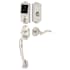 Emtek EMTouch Electronic Touchscreen Keypad Handleset from the Classic Brass Collection Satin Nickel