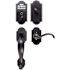 Emtek Rustic Modern Electronic Keypad Handleset Flat Black