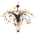 ET2 Union 5 Light 40" Wide LED Abstract Chandelier Amber Murano