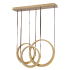 ET2 Tether 34" Wide LED Linear Chandelier Natural Aged Brass