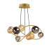 ET2 Planetary 8 Light 34" Wide LED Abstract Chandelier Gold