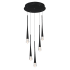 ET2 Pierce 13" Wide LED Crystal Multi Light Pendant Black