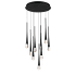 ET2 Pierce 19" Wide LED Crystal Multi Light Pendant Black