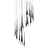 ET2 Pierce 25" Wide LED Crystal Multi Light Pendant Black