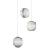 ET2 Pulse 12" Wide LED Multi Light Pendant Polished Chrome