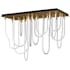 ET2 Soleil 42" Wide Flush Mount Linear Ceiling Fixture Natural Aged Brass