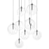ET2 Global 9 Light 23" Wide LED Multi Light Pendant Black