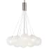 ET2 Burst 12 Light 27" Wide LED Pendant with Frosted Shades Satin Nickel