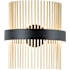 ET2 Chimes 15" Tall Wall Sconce Black / Satin Brass
