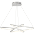 ET2 Twisted 37" Wide Integrated LED Chandelier with Silicone Diffuser Matte White