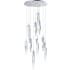 ET2 Quartz 10 Light 20" Wide LED Multi Light Pendant Polished Chrome