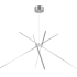 ET2 Alumilux Aster 45" Wide LED Abstract Sputnik Chandelier Satin Aluminum