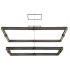Eurofase Lighting Admiral 4 Light 50" Wide LED Chandelier Matte Black / Gold