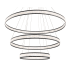 Eurofase Lighting Forster 3 Light 60" Wide LED Ring Chandelier - 3 Tiers Black