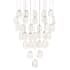Eurofase Lighting Paget 39" Wide 3000K LED Round 31-Light Pendant Light with Piastra Glass Shades Chrome