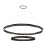 Eurofase Lighting Admiral 4 Light 48" Wide LED Ring Chandelier - 2 Tiers Matte Black / Gold