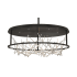 Eurofase Lighting Aerie 31" Wide LED Abstract Drum Chandelier Black / Silver