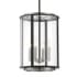 Eurofase Lighting Tambouro 4 Light 13" Wide Taper Candle Pendant Matte Black / Satin Nickel