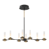 Eurofase Lighting Torcia 36" Wide Linear Chandelier Black / Gold