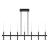 Eurofase Lighting Benicio 46" Wide 3000K LED Linear Crystal Chandelier Black