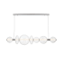Eurofase Lighting Atomo 56" Wide 3000K LED Abstract Linear Chandelier Chrome / Clear
